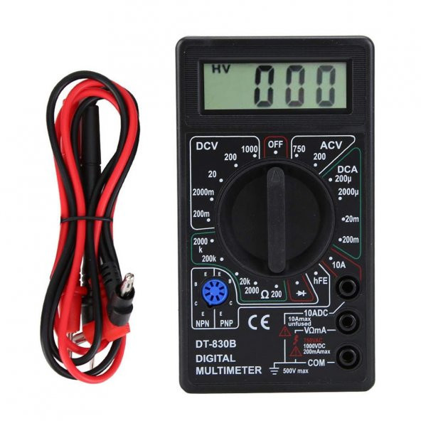 DT830B Multimetre Dijital Ölçü Aleti Avometre Voltmetre Ampermetre ürün görseli 1