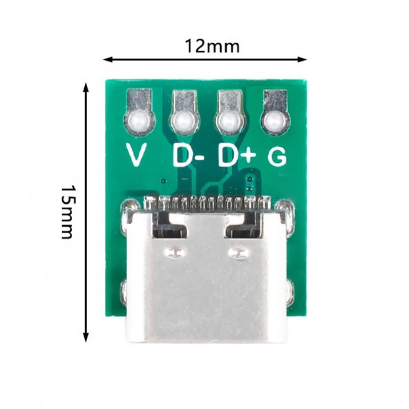 USB Type C 4 Pin DIP Çevirici Pcb Usb Dip Adaptör Kart - Resim 4
