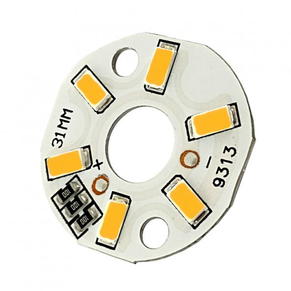 5730 5V 3W 31mm Sarı Led Modül Aluminyum Pcb 6 Led Lamba Işık ürün görseli 1