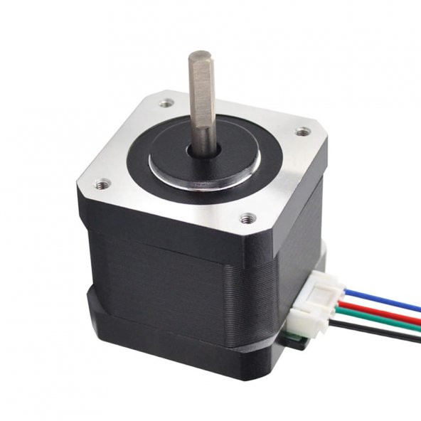 Nema17 Step Motor 1.5A 4Ncm 3D Yazıcı Printer CNC Robotik 1.8 Derece Step Adım Açı 4 Tel 2 Faz D Tip ürün görseli 1