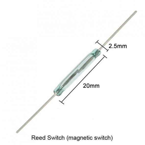 14mm Reed Röle Anahtar Sensör Switch Manyetik Alan Mıknatıs - Resim 2