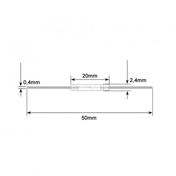 14mm Reed Röle Anahtar Sensör Switch Manyetik Alan Mıknatıs - Resim 4