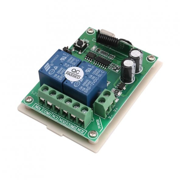 433Mhz RF 2 Kanal Röle Modül DC 12V Kablosuz Motor Pompa Fan Lamba Perde ürün görseli 1