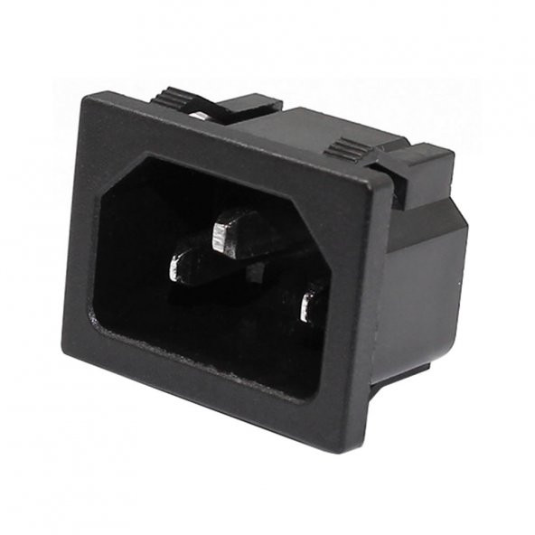 220V 15A AC Erkek Power Giriş Soketi C14 3 Pin Panel Montaj Tip ürün görseli 1