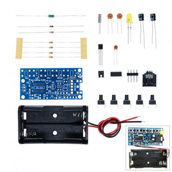 HEX3653 Stereo FM Radyo Alıcı Modül DC 3.6V Kablosuz Dijital 76-108MHZ ürün görseli 1