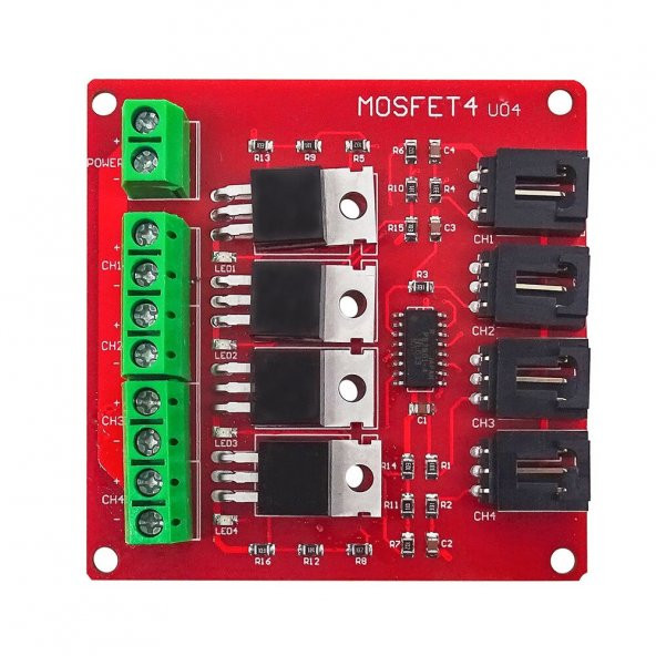 24V 5A 4 Kanal PWM Kontrollü Mosfet Selenoid Motor Valf Anahtar ürün görseli 1