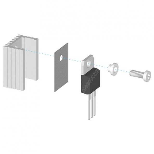 TO220 Aluminyum Soğutucu Set Radyatör Entegre Transistör Mosfet ürün görseli 1