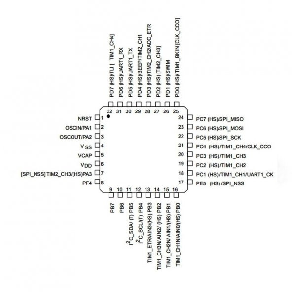 STM32F030K6T6 MCU Mikrodenetleyici - Resim 3
