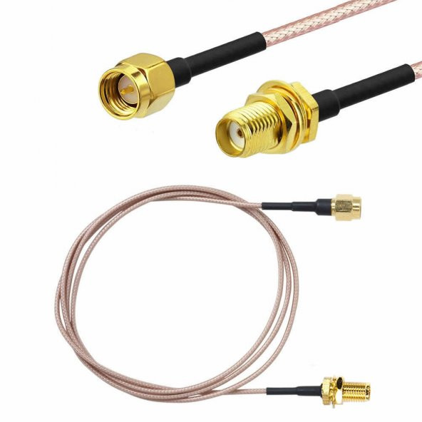 Rg316 100Cm Erkek Dişi Sma Kablo 1 Metre Rf Uzatma Kablosu 50 Ohm ürün görseli 1