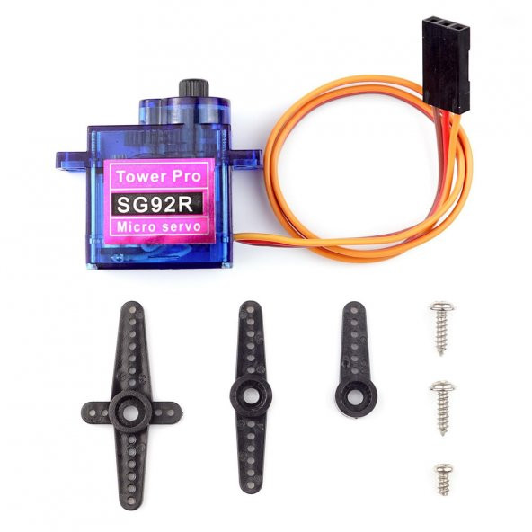 Tower Pro Sg92R 12Gr Micro Servo Motor 2.5Kg 4,8V Plastik Dişli ürün görseli 1