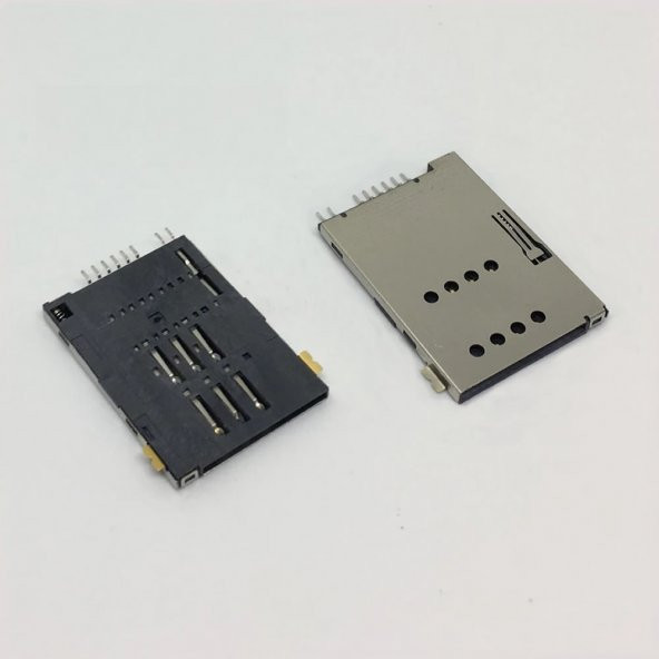 MUP-C720 6 Pin Sim Kart Soketi SIM Holder Push-Push Smd Tip 2.54 ürün görseli 1