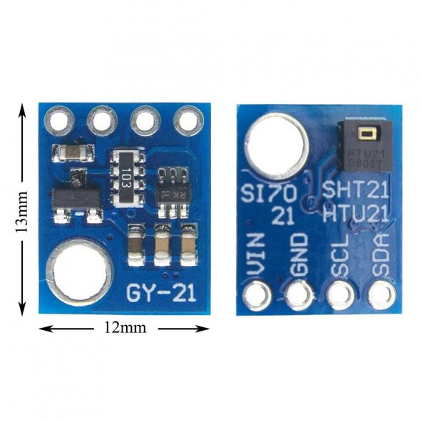 HTU21 Sıcaklık ve Nem Sensör Modülü-Si7021 SHT11 Muadili Sensör ürün görseli 1