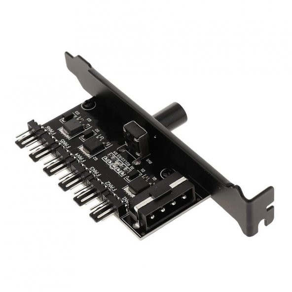 6 Port Fan Çoğaltıcı Hız Kontrol Kartı Molex Güç Giriş Soketi 12V ürün görseli 1