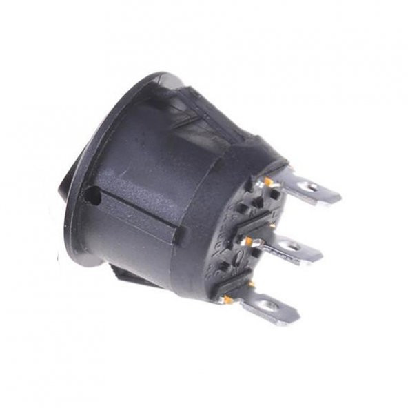 Yuvarlak 3 Pin Anahtar Rocker Switch Mini Buton Siyah 3 Durumlu ürün görseli 1