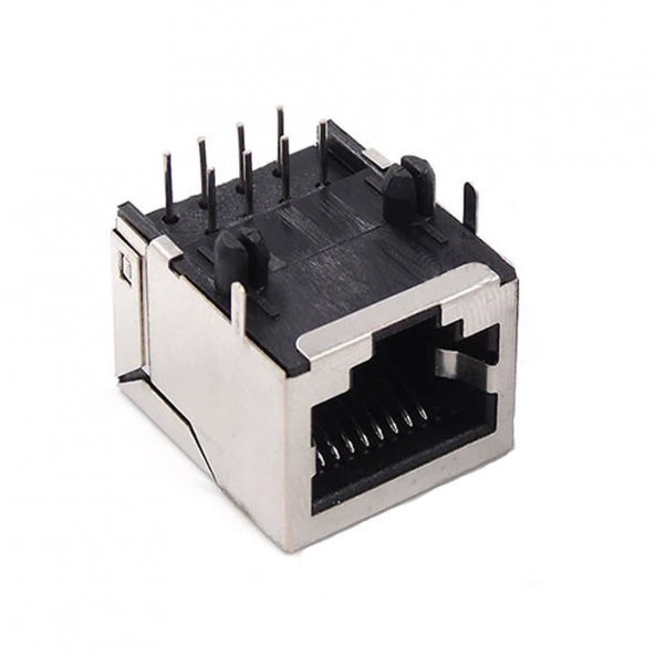 8P8C Metal RJ45 Soket Ethernet Bağlantı Soketi 8 Pin Pcb Montaj ürün görseli 1