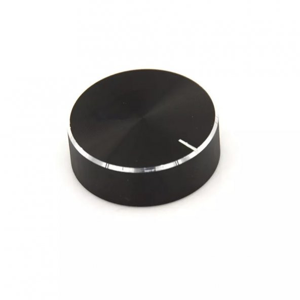Alüminyum Pot Başlığı 30mm 6mm Tırtıklı Mil Siyah Metal Rotary Enkoder Potansiyometre Ses Kontrol ürün görseli 1