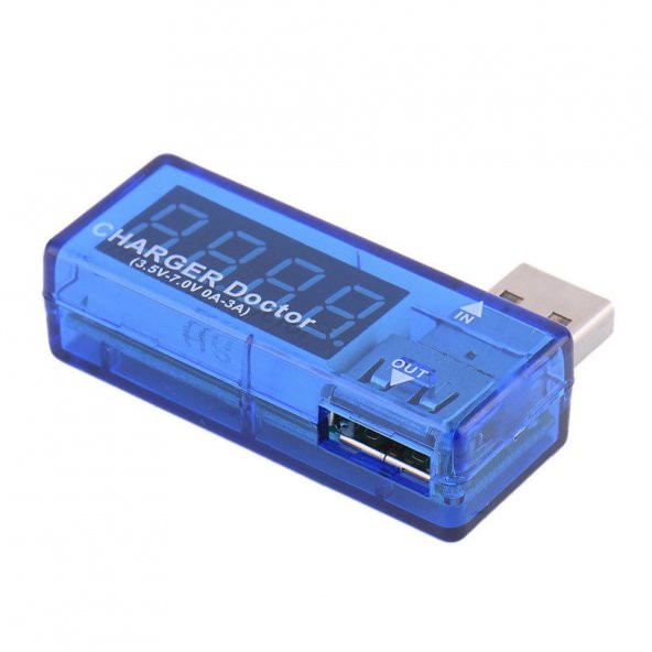 Usb Voltmetre Ampermetre Şarj Doktor Akım Voltaj İzleyici Şarj ürün görseli 1