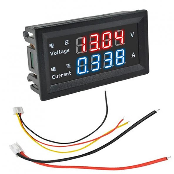 Panel Tip DC 0-200V 10A mV Voltmetre mA Ampermetre M4430 - Resim 3