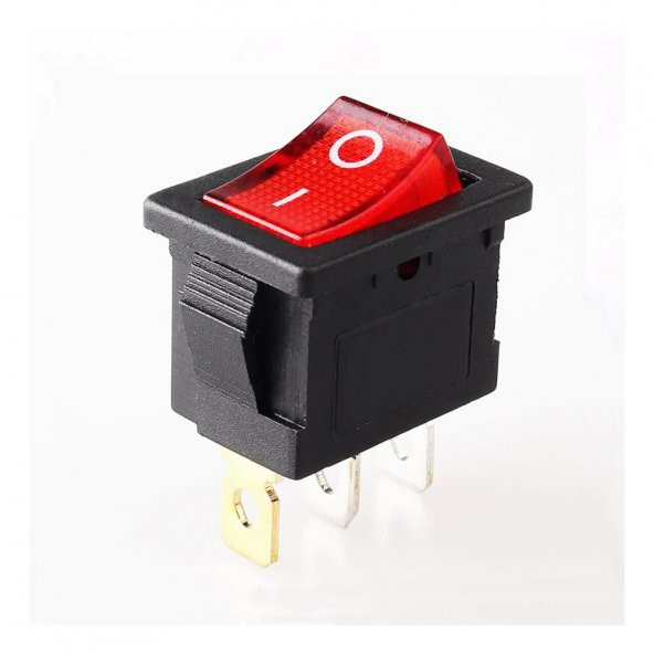 3 Pin Anahtar Ledli Kcd1 Rocker Switch Mini Buton ON / OFF 10A ürün görseli 1