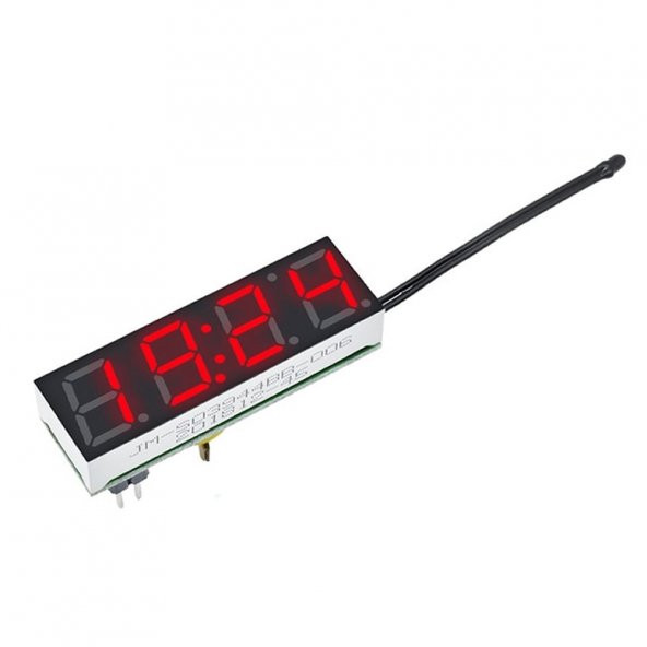 3 Fonksiyonlu Termometre Saat Voltmetre Gösterge Modül Dijital Ekran Display Kırmızı 4 Hane 7 Segmet ürün görseli 1