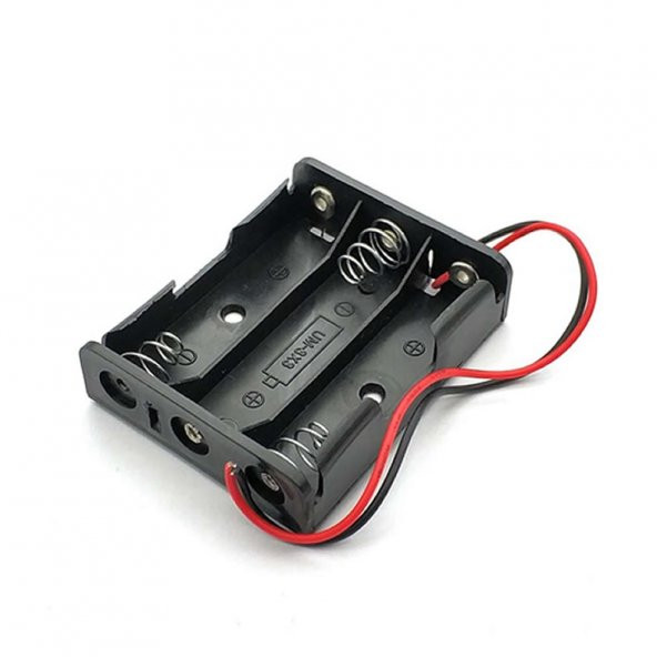 3lü 1,5V AA Kalem Pil Kutusu Yuvası 3x1,5V Kablolu Batarya Pil Tutucu ürün görseli 1