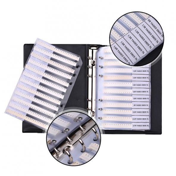 4250 Parça Smd 0805 Direnç Seti Kitabı 1 Sample Book ürün görseli 1