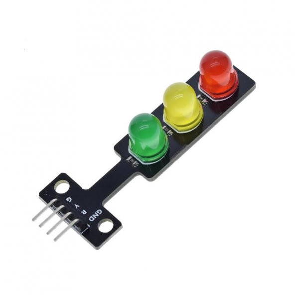 Trafik Işık Led Modülü 5V Ortak Katot 8mm Led Kırmızı Sarı Yeşil ürün görseli 1