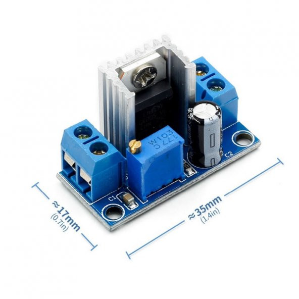 LM317 Modül DC Lineer Regulatör 2A Voltaj Düşürücü - Resim 7