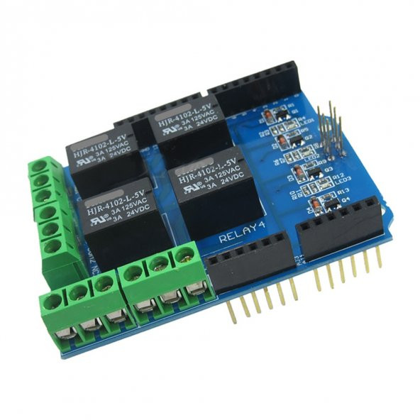 Arduino 4 Kanal Röle Shield DC 24V 3A - Resim 6