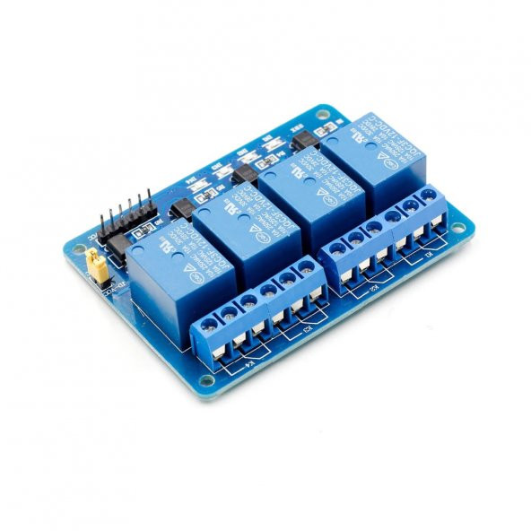 4 Kanal 12V Röle Modül  AC 250V 10A  Optokuplör İzolasyon ürün görseli 1