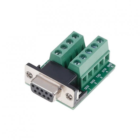 DB9 to Dip Adaptör Dişi 9 Pin RS232 COM Port Klemens Çevirici ürün görseli 1
