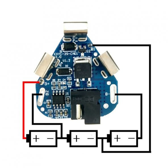 3S 8A 12V Lityum Batarya BMS Koruma Kartı - Resim 8