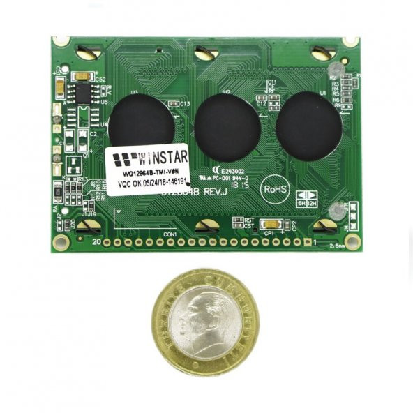 WG12864B Grafik Lcd Modül Glcd 128x64 - Resim 5