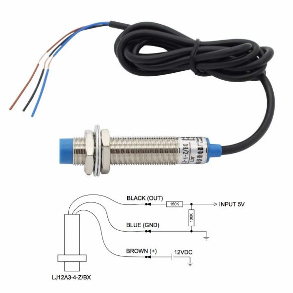 LJ12A3-4-Z/BX Endüktif NPN Mesafe Sensörü - Resim 4