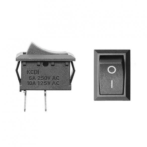 2 Pin On Off Anahtar Switch Mini Buton 5A 220V AC 10A 125V Kcd1 ürün görseli 1