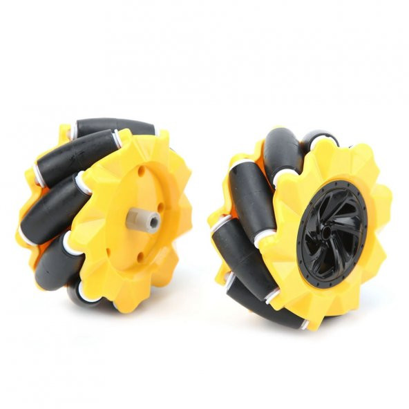 48mm Omni Mecanum Tekerlek Çifti 45 Derece Açılı 9 Roller 1:48 ürün görseli 1