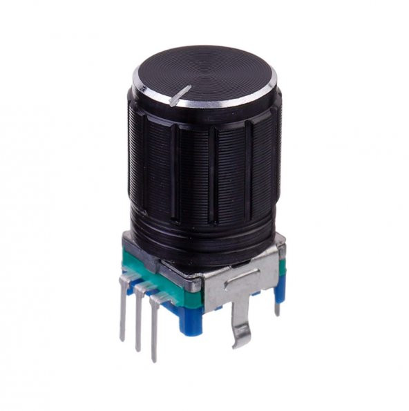 EC11 Rotary Encoder + Pot Başlığı Butonlu 20 Adım Pulse 360 Derece ürün görseli 1