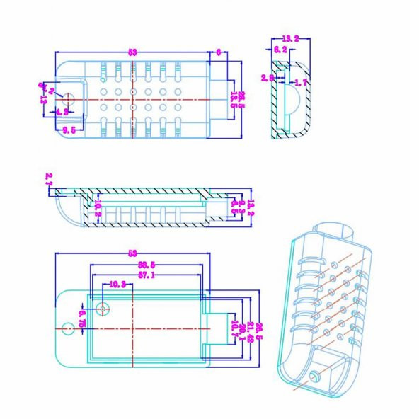 AK-N-22 Mini Plastik Sensör Kutusu Elektronik Devre Kutusu Beyaz - Resim 8