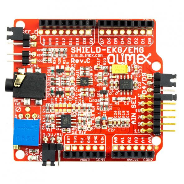 Olimex EKG EMG SHIELD Arduino Kalp Nabız Ölçme ürün görseli 1