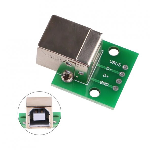 USB Type B To Dip Çevirici Pcb Usb Haberleşme Deney Prototip 5V Usb Pinlerine Kolay Erişim Kartı ürün görseli 1