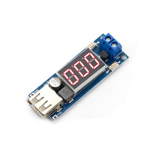 40V to 5V 2A Voltaj Düşürücü Usb Çıkış Soketi Mobil Güç Kaynağı Power Modül Voltmetre Mp4 Araba Araç ürün görseli 1