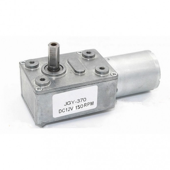 JGY370 DC 12V 150 Rpm Redüktörlü DC Motor 2 Yönde Dönme L Tip 0.2kg.cm Yüksek Tork Metal Dişli ürün görseli 1
