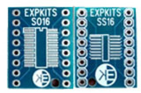 SOSS16 PCB ( SO16 - SSOP16 ) SOIC16 SSOP16 to DIP16 Çevirici PCB ürün görseli 1