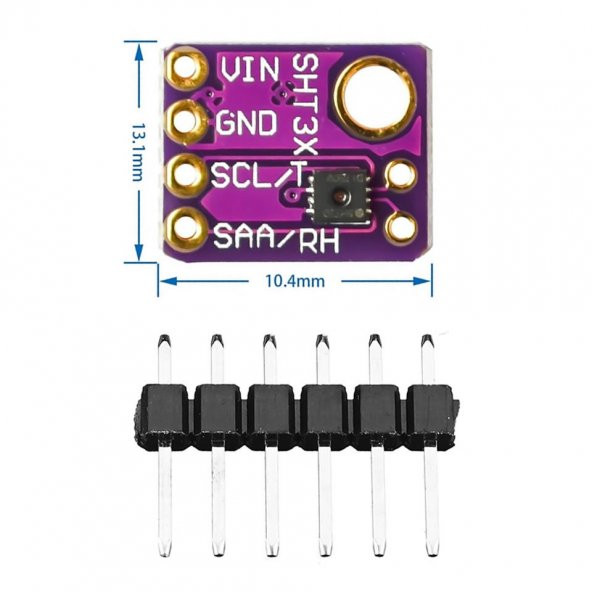 Sht30 Sıcaklık Isı ve Nem Sensör Modülü -40C / 125C 0RH / 100RH Dijital Klima Termostat Medikal End. ürün görseli 1