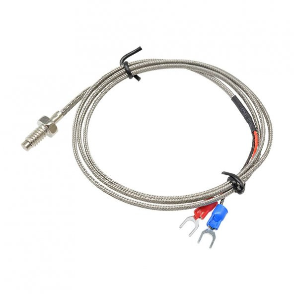 K-Type Thermocouple 1 Metre Sıcaklık Isı Sensörü 0-800C 6mm Dişli ürün görseli 1