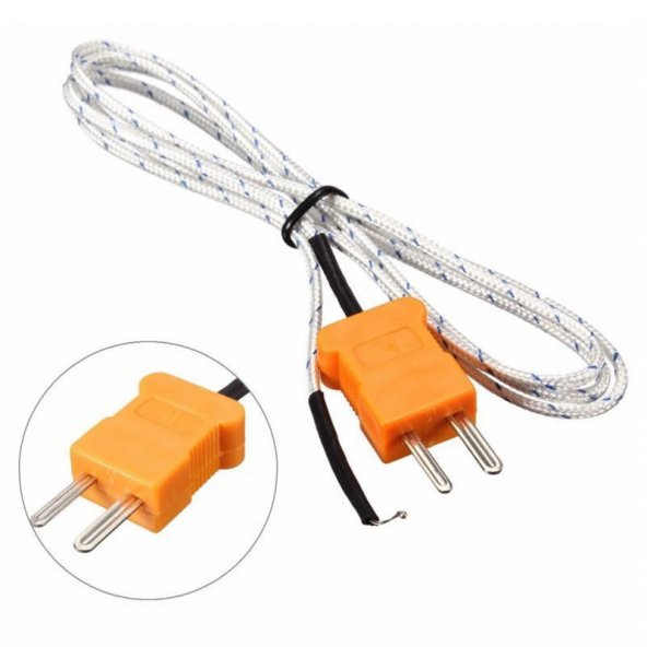 K-type TP-01 Thermocouple Sıcaklık Isı Sensörü 1 Metre Multimetre ürün görseli 1