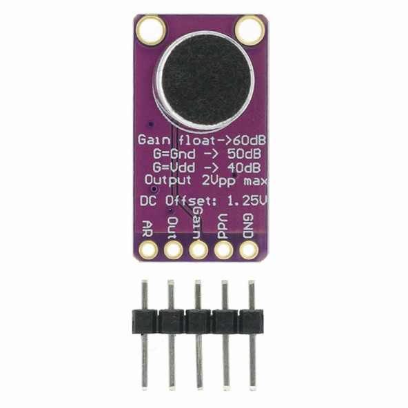 Max9814 Amplikatörlü Analog Mikrofon Modülü Ses Algılama Sensörü - Resim 7