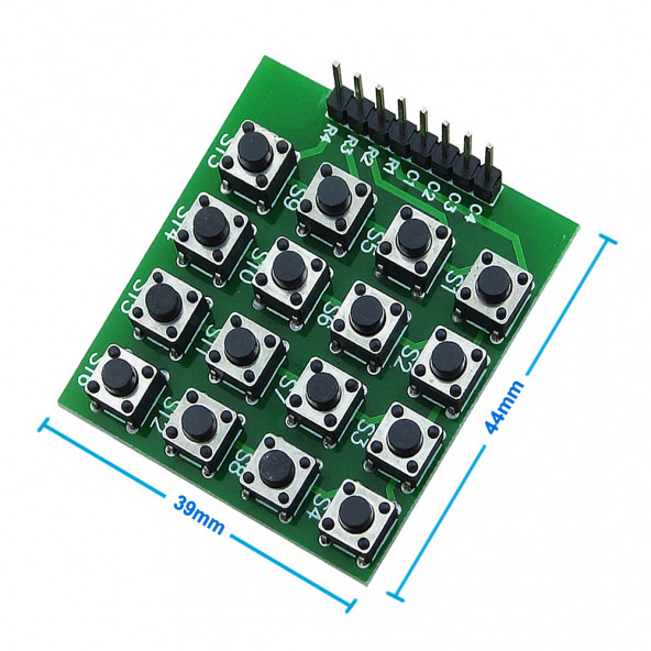 4 x 4 Matrix Keyboard Keypad 16 Buton Tuş Takımı Keyboard Klavye Alarm Şifre Kilit Güvenlik Röle ürün görseli 1