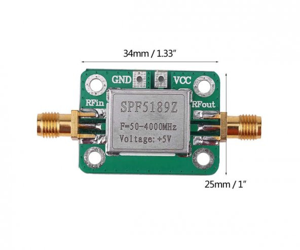 Spf5189Z 50-4000Mhz Rf Amplikatör 20Db Sinyal Kuvvetlendirici ürün görseli 1