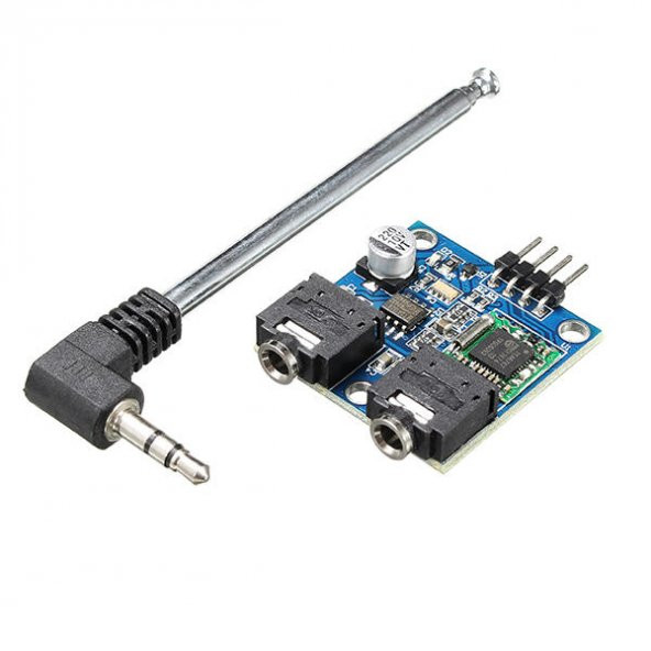 TEA5767 FM Stereo Radyo Alıcı Modülü 5V 76-108MHZ + Anten ürün görseli 1